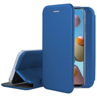 Луксозен кожен калъф тефтер ултра тънък Wallet FLEXI и стойка за Samsung Galaxy A21s A217F син  